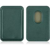 Case 4U Deri Cüzdan Telefon Arkası Kartlık Koyu Yeşil MagSafe Uyumlu iPhone 12 / 13 / 14 / 15 / 16 Serisi