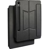 Case 4U Galaxy Tab S9 Fe Zore Border Keyboard Bluetooh Bağlantılı Standlı Klavyeli Tablet Kılıfı - Siyah