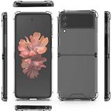 Case 4U Galaxy Z ile uyumlu Flip 3 Kılıf Darbe Emici Köşe Korumalı Anti Shock Şeffaf Silikon Şeffaf HBCV00003FBPGE