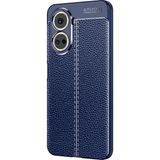 Case 4U Huawei Nova 10 SE Kılıf Rugan Armor Deri Görünümlü Yüksek Kalite Silikon Niss Lacivert