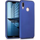 Case 4U Huawei P20 ile uyumlu Lite Kılıf Klasik Mat Renkli Yumuşak Premier Silikon Saks Mavi HBCV00000AS8HK