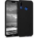 Case 4U Huawei P20 ile uyumlu Lite Kılıf Klasik Mat Renkli Yumuşak Premier Silikon Siyah HBCV00000AS8BL