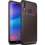 Case 4U Huawei P20 ile uyumlu Lite Kılıf Rugged Armor Karbon Uzun Ömürlü Negro Kılıf Koyu Kahverengi HBV00000G1391