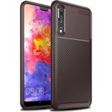 Case 4U Huawei P20 ile uyumlu Pro Kılıf Rugged Armor Karbon Uzun Ömürlü Negro Kılıf Kahverengi HBCV00000Q0OSY