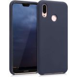 Case 4U Huawei P20 Lite Kılıf Klasik Mat Renkli Yumuşak Premier Silikon Lacivert