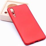Case 4U Huawei P20 Pro Kılıf Klasik Mat Renkli Yumuşak Premier Silikon Kırmızı