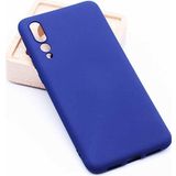 Case 4U Huawei P20 Pro Kılıf Klasik Mat Renkli Yumuşak Premier Silikon Mavi