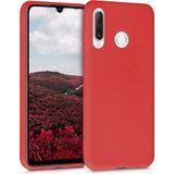 Case 4U Huawei P30 Lite Kılıf Klasik Mat Renkli Yumuşak Premier Silikon Kırmızı