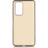 Case 4U Huawei P40 Kılıf Klasik Mat Renkli Yumuşak Premier Silikon Gold - Altın