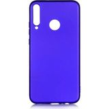 Case 4U Huawei P40 Lite E Kılıf Klasik Mat Renkli Yumuşak Premier Silikon Mavi