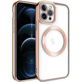 Case 4U iPhone 11 ile uyumlu Pro Kılıf Kablosuz Wireless Şarj Destekli Kamera Korumalı Şeffaf Kenarları Renkli Setro Kapak Rose Gold HBCV00002SGCFT