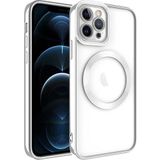 Case 4U iPhone 11 ile uyumlu Pro Max Kılıf Kablosuz Wireless Şarj Destekli Kamera Korumalı Şeffaf Kenarları Renkli Setro Kapak Gümüş HBCV00002SGCFX