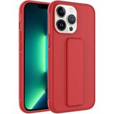 Case 4U iPhone 14 Pro Max Kılıf Stand Olabilen Mat Yüzey Kaliteli TPU Silikon Qstand Arka Kapak Kırmızı