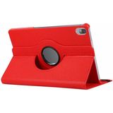 Case 4U Lenovo M10 TB-X605F Tablet Kılıfı 360 Derece Dönebilen Stand Olabilen Tam Koruyan Kılıf Kırmızı
