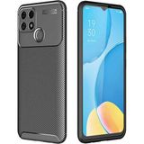 Case 4U Oppo A15 Kılıf Rugged Armor Karbon Desenli Lüx Negro Silikon Arka Kapak Siyah