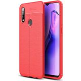 Case 4U Oppo A31 Kılıf Rugan Armor Deri Görünümlü Yüksek Kalite Silikon Niss Kırmızı
