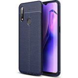 Case 4U Oppo A31 Kılıf Rugan Armor Deri Görünümlü Yüksek Kalite Silikon Niss Lacivert