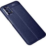 Case 4U Oppo A52 Kılıf Rugan Armor Deri Görünümlü Yüksek Kalite Silikon Niss Lacivert