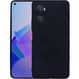 Case 4U Oppo A96 4g Kılıf Klasik Mat Renkli Yumuşak Premier Silikon Siyah