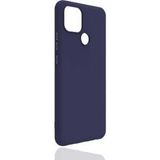 Case 4U Realme C25Y ile uyumlu Kılıf Mat Renkli Yumuşak Kalın Sağlam Silikon Kılıf Biye Lacivert HBCV00002XNG0Y