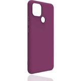 Case 4U Realme C25Y ile uyumlu Kılıf Mat Renkli Yumuşak Kalın Sağlam Silikon Kılıf Biye Mor HBCV00002XO7ZQ