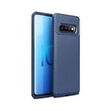 Case 4U S10 Uyumlu Kılıf Rugged Armor Karbon Desenli Lüx Negro Silikon Arka Kapak Lacivert - Galaxy S10