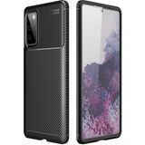 Case 4U S20 FE Uyumlu Kılıf Rugged Armor Karbon Desenli Lüx Negro Silikon Arka Kapak Siyah - Galaxy S20 FE