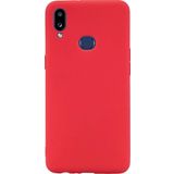 Case 4U Samsung Galaxy A10S Kılıf Klasik Mat Renkli Yumuşak Premier Silikon Kırmızı