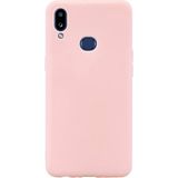 Case 4U Samsung Galaxy A10S Kılıf Klasik Mat Renkli Yumuşak Premier Silikon Rose Gold