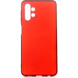 Case 4U Samsung Galaxy A13 4G Uyumlu Kılıf Klasik Mat Renkli Yumuşak Premier Silikon Kırmızı