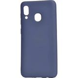 Case 4U Samsung Galaxy A20 - A30 Kılıf Klasik Mat Renkli Yumuşak Premier Silikon Lacivert