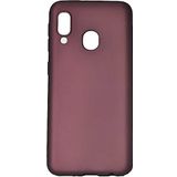Case 4U Samsung Galaxy A20E Kılıf Klasik Mat Renkli Yumuşak Premier Silikon Mürdüm