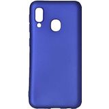 Case 4U Samsung Galaxy A20E Kılıf Klasik Mat Renkli Yumuşak Premier Silikon Saks Mavi