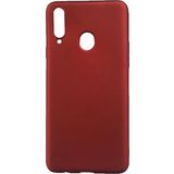 Case 4U Samsung Galaxy A20S Kılıf Klasik Mat Renkli Yumuşak Premier Silikon Kırmızı