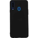 Case 4U Samsung Galaxy A20S Kılıf Klasik Mat Renkli Yumuşak Premier Silikon Siyah