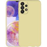 Case 4U Samsung Galaxy A23 Uyumlu Kılıf Klasik Mat Renkli Yumuşak Premier Silikon Altın