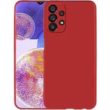 Case 4U Samsung Galaxy A23 Uyumlu Kılıf Klasik Mat Renkli Yumuşak Premier Silikon Kırmızı