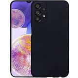 Case 4U Samsung Galaxy A23 Uyumlu Kılıf Klasik Mat Renkli Yumuşak Premier Silikon Siyah