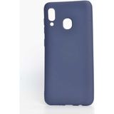 Case 4U Samsung Galaxy A30 Kılıf Klasik Mat Renkli Yumuşak Premier Silikon Lacivert