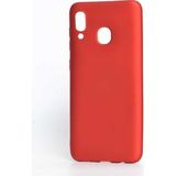 Case 4U Samsung Galaxy A30 Uyumlu Kılıf Klasik Mat Silikon Lüks Arka Kapak Premier Kırmızı