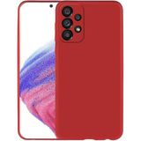 Case 4U Samsung Galaxy A33 5G Uyumlu Kılıf Klasik Mat Renkli Yumuşak Premier Silikon Kırmızı