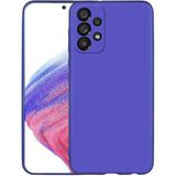 Case 4U Samsung Galaxy A33 5G Uyumlu Kılıf Klasik Mat Renkli Yumuşak Premier Silikon Saks Mavi