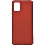 Case 4U Samsung Galaxy A71 Kılıf Klasik Mat Renkli Yumuşak Premier Silikon Kırmızı