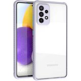Case 4U Samsung Galaxy A72 Kılıf Kamera Korumalı Darbe Emici Airbag Kaff Silikon Kapak Mor
