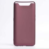 Case 4U Samsung Galaxy A80 Kılıf Klasik Mat Renkli Yumuşak Premier Silikon Mürdüm