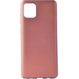 Case 4U Samsung Galaxy A91 (S10 Lite) Kılıf Klasik Mat Renkli Yumuşak Premier Silikon Rose Gold - Galaxy S10 Lite