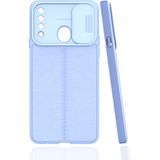 Case 4U Samsung Galaxy ile uyumlu A20s Uyumlu Kılıf Sürgülü Niss Slide Kamera Korumalı Deri Görünümlü Leke Tutmaz Lüks Silikon Lila HBCV000027SUOO