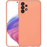 Case 4U Samsung Galaxy ile uyumlu A53 5G Uyumlu Kılıf Kamera Korumalı Içi Kadife Logosuz Mara Lansman Silinebilir Kılıf Açık Turuncu HBCV00002E6PYX
