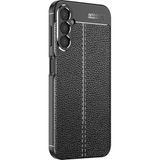 Case 4U Samsung Galaxy ile uyumlu A54 Uyumlu Kılıf Darbeye Dayanlıklı Deri Görünümlü Niss Silikon Arka Kapak Siyah HBCV00003VGELZ