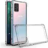 Case 4U Samsung Galaxy ile uyumlu A71 Uyumlu Kılıf Darbe Emici Köşe Korumalı Anti Shock Şeffaf Silikon Şeffaf HBV00000PZDYO
